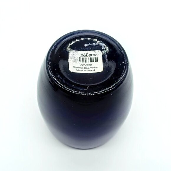 Crate & Barrel Sapphire Blue Diva Glass Votive Candle Holder - Picture 4 of 5